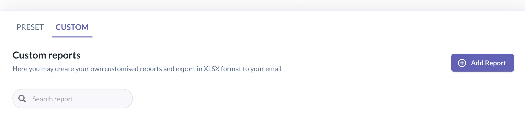 Create custom report