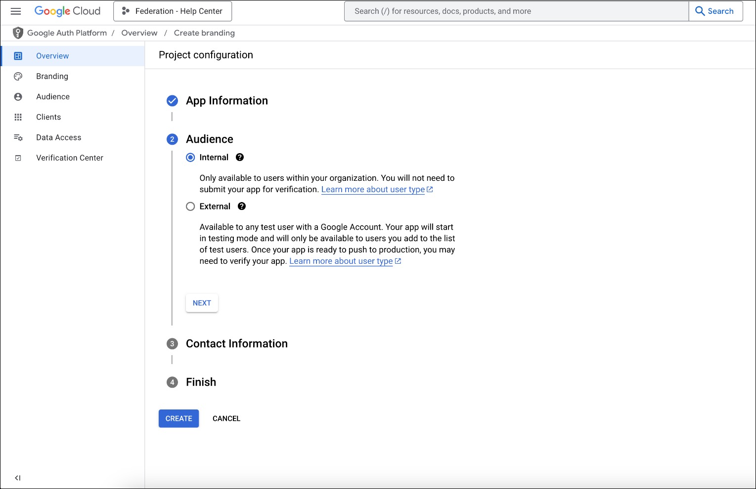 Configure Auth Platform Audience