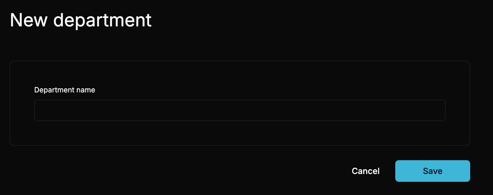 Add or edit a department